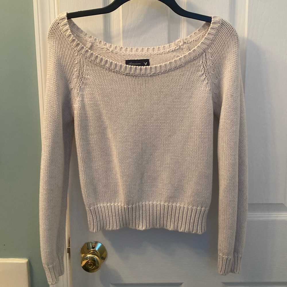Women’s white knitted sweater